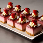 A plate of appetising pink desserts as part of mercure hotels meeting food offering